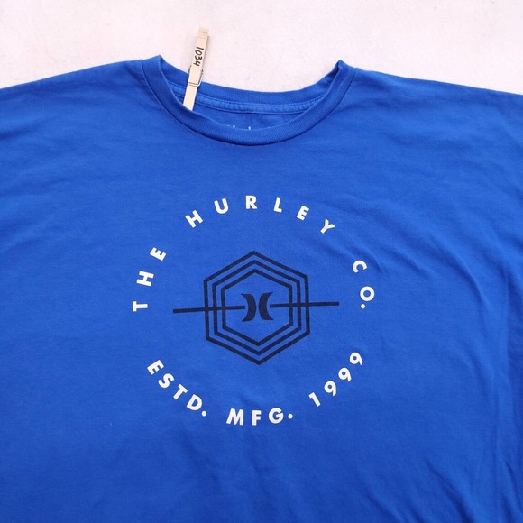 Hurley Other - Hurley Short Sleeve Pullover Graphic T-Shirt Mens Size Extra Large XL Blue